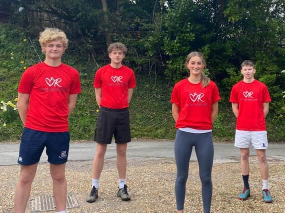 West Chilt cricketers Hugo Gillespie, Ben Lucking, Harriet Thornton and Lyle Aichroth (left to right) will run 1,240km in March in aid of The Ruth Strauss Foundation. Picture courtesy of Harriet Thornton