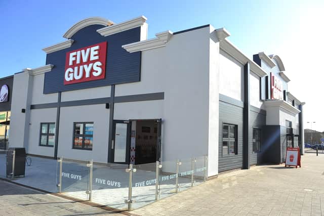 Five Guys opened a restaurant at Chichester Gate Leisure Park on Monday (March 29). Photo: Steve Robards SR2103308