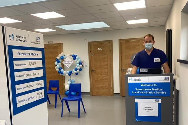 The new vaccination centre at Saxonbrook Medical Centre