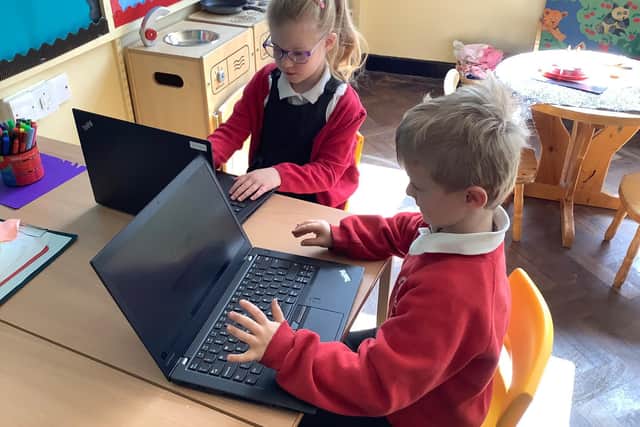 The school has plans to provide a laptop to every child, as part of the Business2Schools partnership