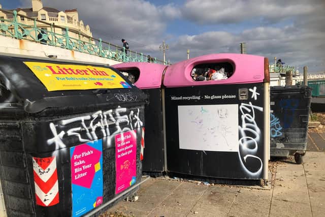 There are now 400 bins along the seafront