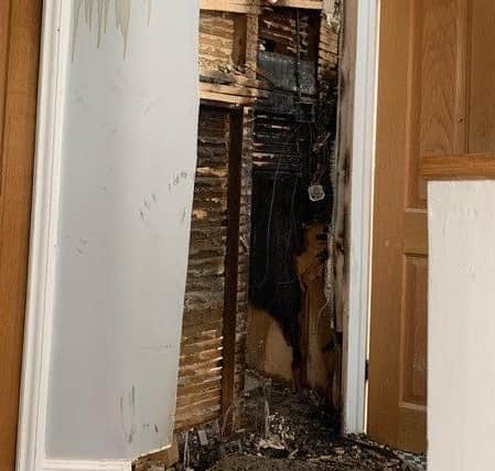 Erica and Matt Foggett's home in Worthing following the fire. Picture: West Sussex Fire & Rescue Service
