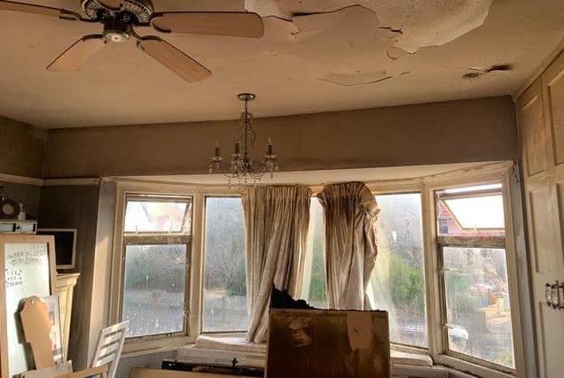 Erica and Matt Foggett's home in Worthing following the fire. Picture: West Sussex Fire & Rescue Service