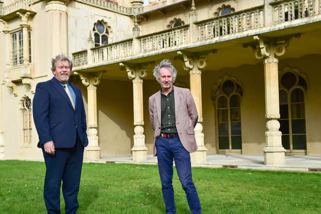 The Royal Pavilion and Museums Trust's new chair of the Trustees, Michael Bedingfield, pictured on the left, and chief executive Hedley Swain on the right