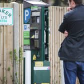 The malfunctioning car parking payment machine at Stanmer Park