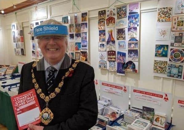 Chichester mayor Richard Plowman at the shop opening in October