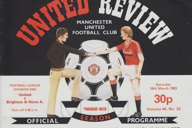 Manchester United programme cover from 1982-83 season