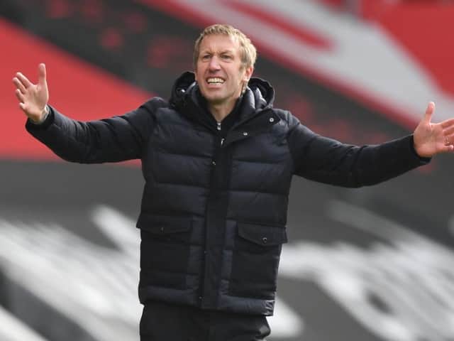Brighton head coach Graham Potter has injuries to his defence ahead of Sunday's trip to Old Trafford