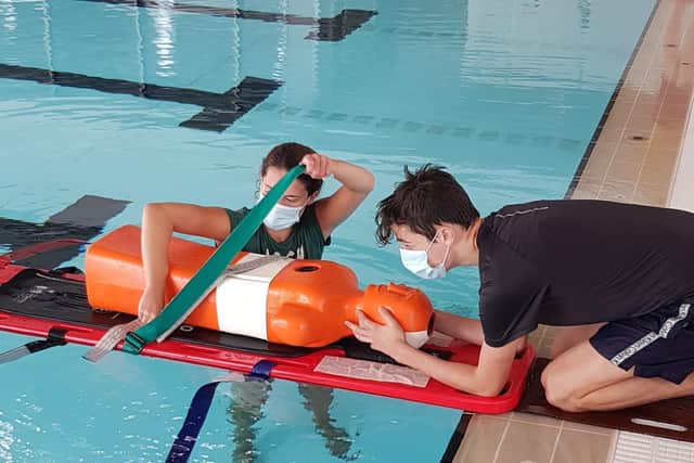 Pool training at South Downs Leisure