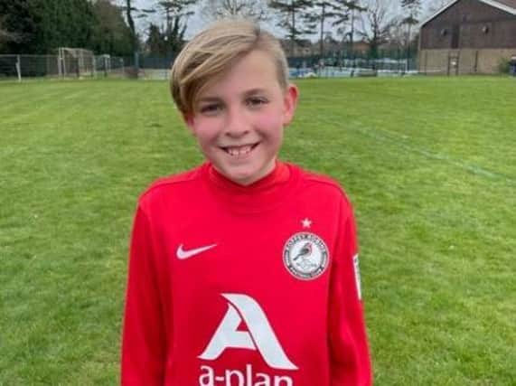 Roffey Robins Atletico defender Finley Ledingham. Picture courtesy of Paul Anderson