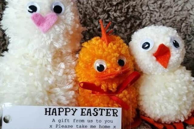 Easter bunnies and chicks