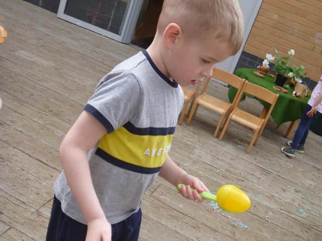 Egg and spoon race at the nursery