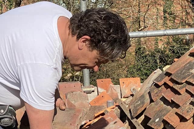 Renovating the flintstone barn on the Wiston Estate for Making it Out