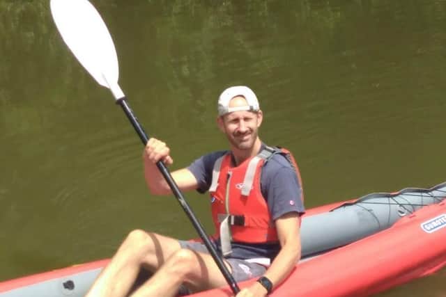 Brian in his kayak
