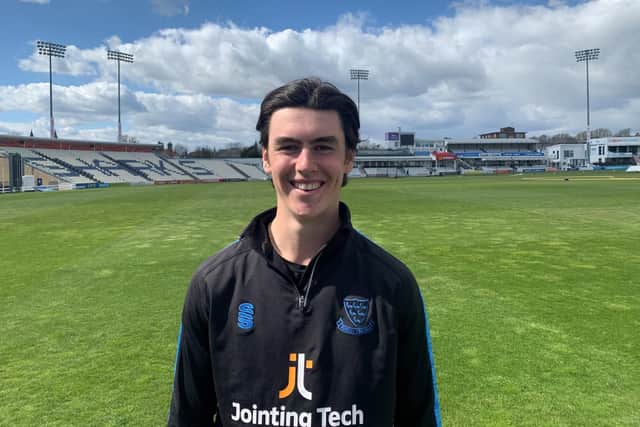 Ali Orr has signed his first professional contract at Sussex. Picture courtesy of Sussex Cricket