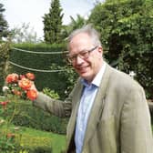 Andrewjohn Stephenson Clarke in the Rose Garden at Borde Hill SUS-170824-135150001