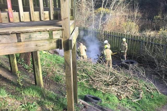 In2Play's adventure playground was damaged during a deliberate fire in February. Picture: In2play