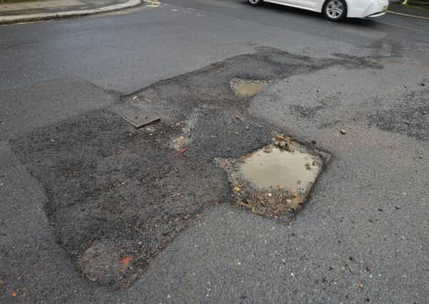 A pothole in East Sussex