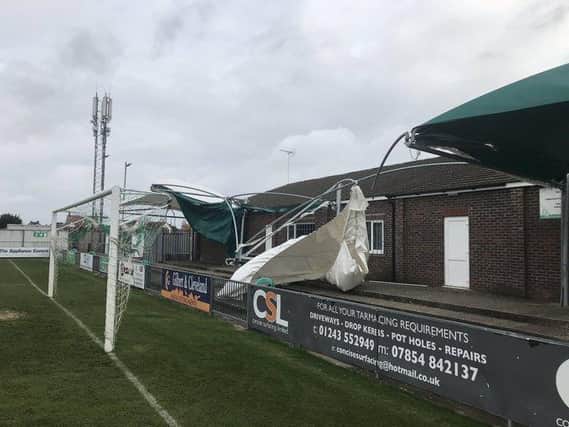 Storm Ciara caused damage at Nyewood Lane - sparking one of three recent postponements of home matches