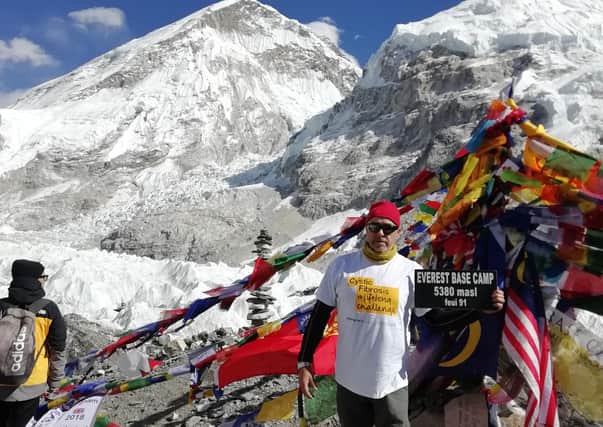 Kevin Miller at the Mount Everest Base Camp