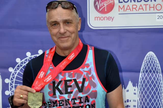 Kevin Miller after completing the London Marathon