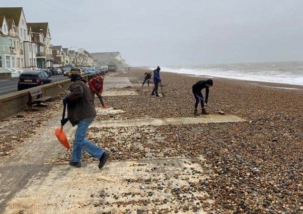 Successive storms covered the promenade with shingle, making it unsafe for the Park Runners