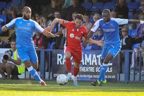 Action from Eastbourne Borough's FA Cup clash at Tonbridge Angels in September. Picture by Andy Pelling