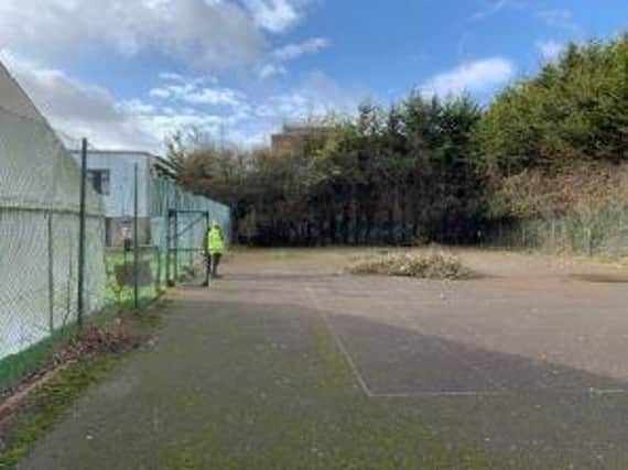 A three-storey office block could be built on the tennis court
