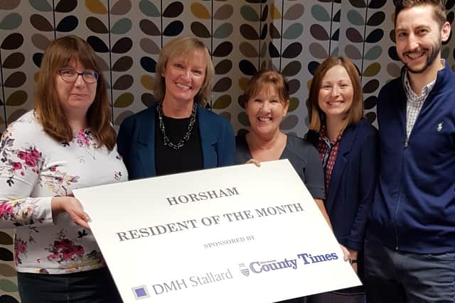Members of the DMH Stallard team launching the Resident of the Month Award