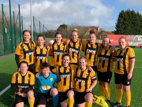 The AFC Littlehampton Ladies XI that picked up a point at Bexhill