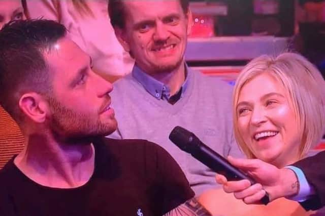 Becky Hawkes proposing to boyfriend Kris Pover on Ant and Dec's Saturday Night Takeaway