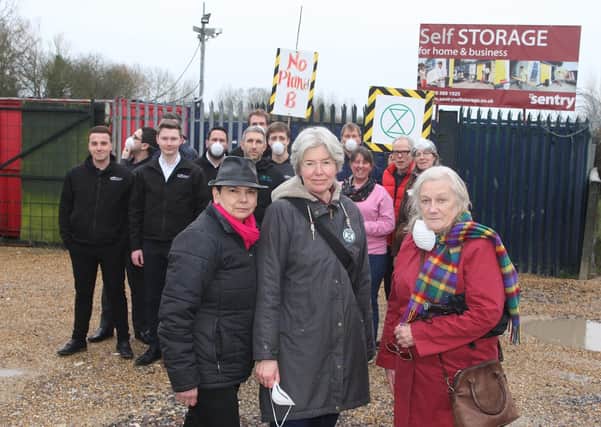 Business owners and residents protesting against the plans