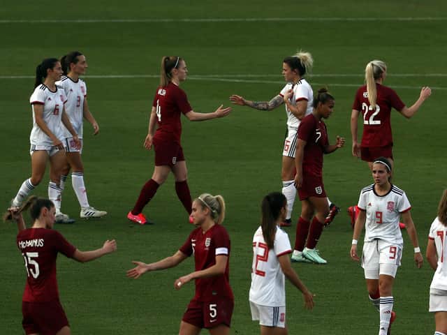 England v Spain in the SheBelieves Cup