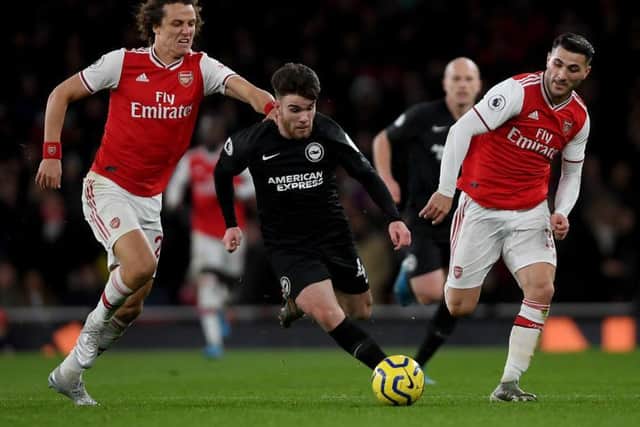 Brighton striker Aaron Connolly caused problems for the Arsenal defence during Albion's 2-1 triumph at the Emirates last December