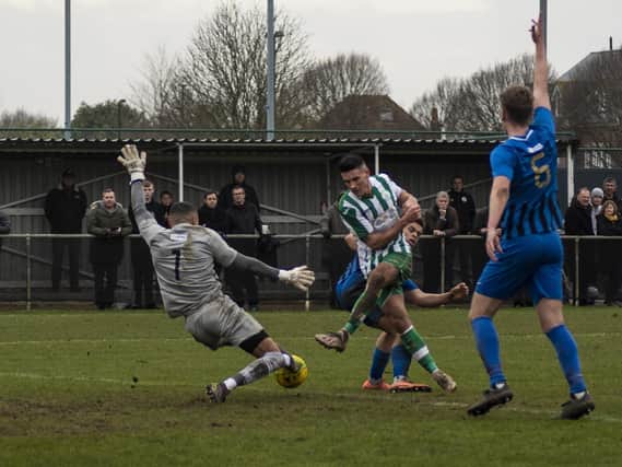 Action last week's game between Chichester City and Sevenoaks Town. Picture by Daniel Harker