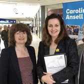 Eastbourne MP Caroline Ansell holding a surgery at the Beacon shopping centre SUS-201203-100609001