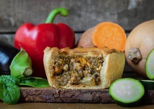 The squash, spinach and vegan feta pie by Midhurst's Mud Foods was named class champion at the 12th annual British Pie Awards at St Mary's Church in Melton Mowbray