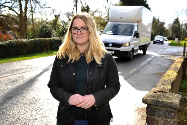 Charlotte Buckingham is calling for the speed limit to be lowered on A281, near a junction. Pic Steve Robards SR2003124 SUS-200313-003225001