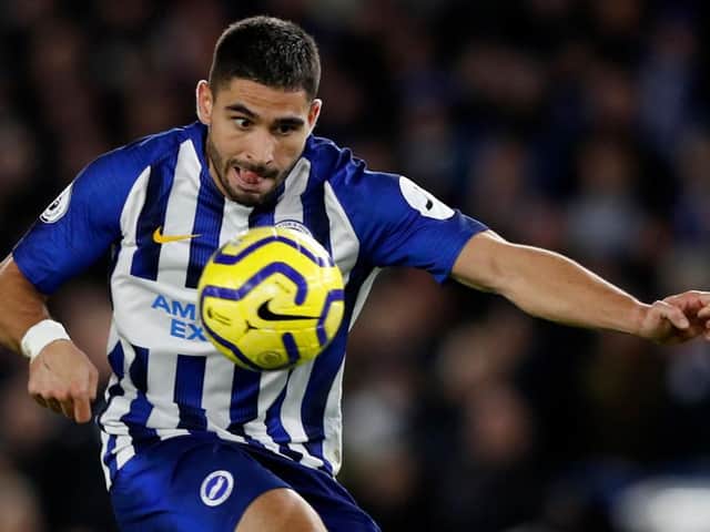 Brighton and Hove Albion striker Neal Maupay