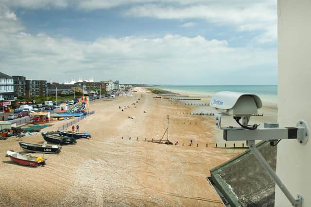 The webcam looking out over Bognor Regis beach