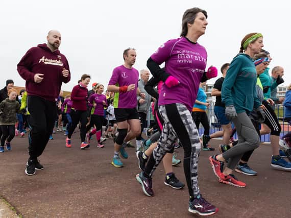Action from the Lee-on-Solent Parkrun. Picture by Duncan Shepherd