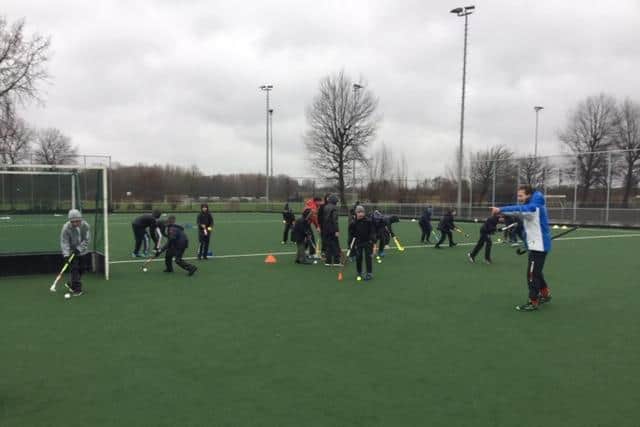 The hockey team enjoyed special coaching from Dutch professionals