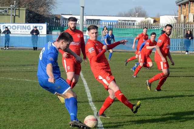 Selsey on the attack against Seaford / Picture: Kate Shemilt
