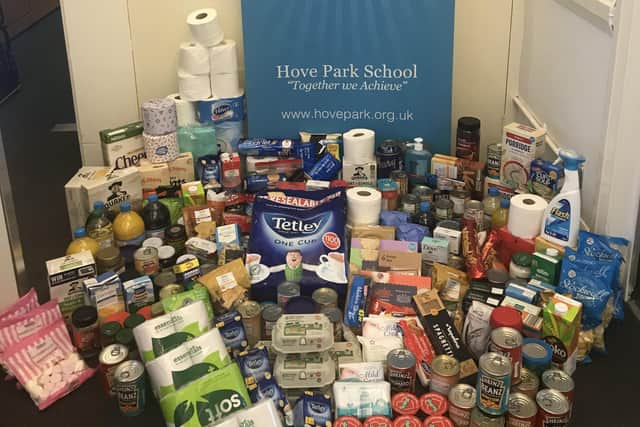 Hove Park School is currently collecting food for vulnerable community members and those in self-isolation