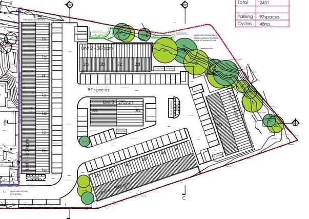 Proposed site layout of the new industrial units