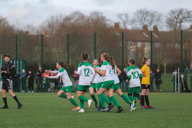 Chichester City Ladies' under-15 Greens at the county cup final / Picture: Sheena Booker