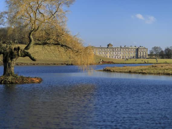 Petworth House and Park from the Upper Pond in winter @National Trust Images John Miller
