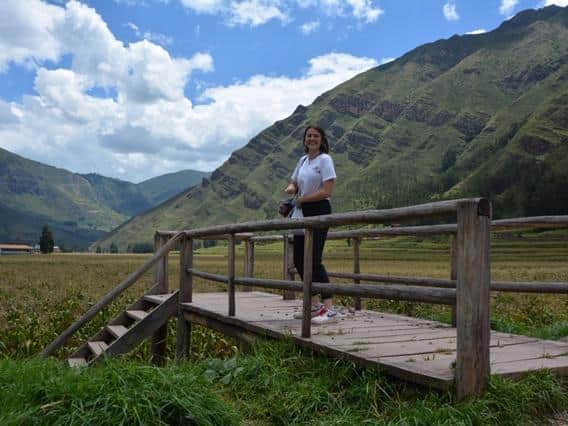 Mathilda in Pisac in the Sacred Valley near Cusco