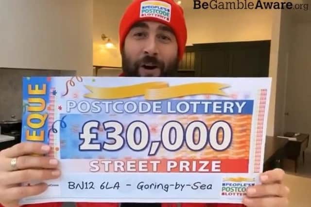 People's Postcode Lottery ambassador Matt Johnson reveals the winning postcode from his home