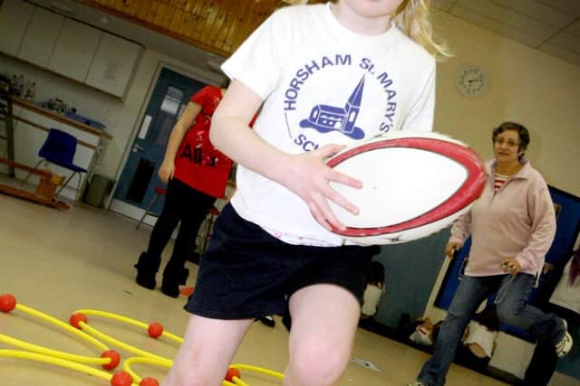 Kids taking part in sports challenges for Sports Relief. Photo by Steve Cobb